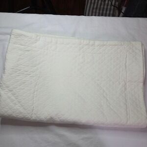 Restoration Hardware Quilted Pillow Sham Diamond Pattern 100% cotton heavyweight